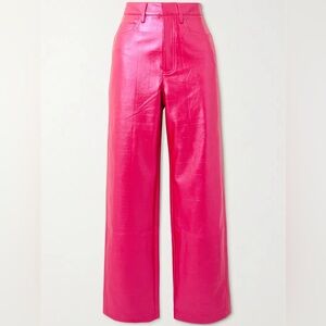 ROTATE BIRGER CHRISTENSEN Rotie embossed recycled faux leather straight-leg pant